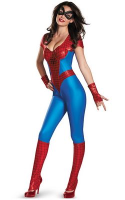 F1482   Amazing Spider Girl Bustier Womens Costume